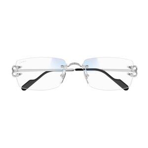 Cartier CT0563O 001 White Gold Photocromic Eyeglasses Frame New Authentic